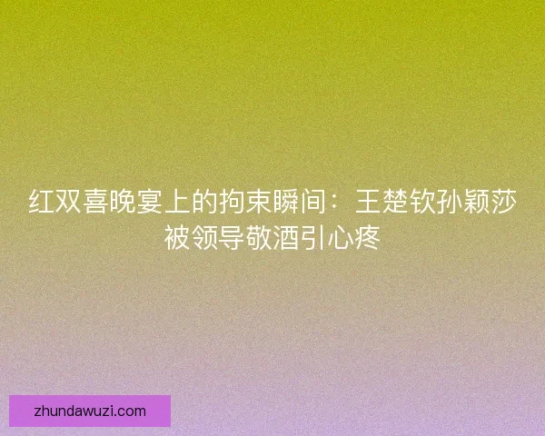 红双喜晚宴上的拘束瞬间：王楚钦孙颖莎被领导敬酒引心疼